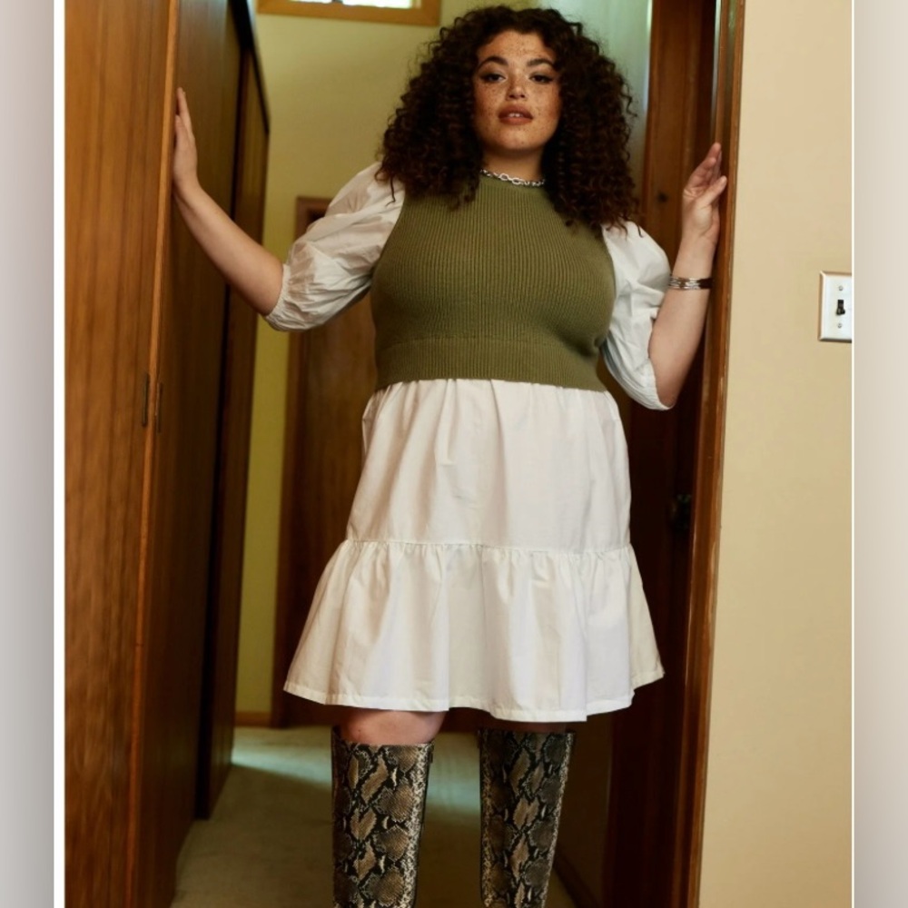 Eloquii Olive Knit Sweater